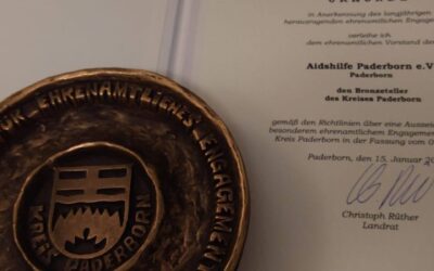 Ehrenamtspreis 2020 des Kreis Paderborn für die Aidshilfe Paderborn